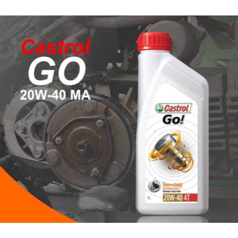 OLi Mesin Motor CASTROL GO SAE 20W-40AT 800ML &amp; 1L Original