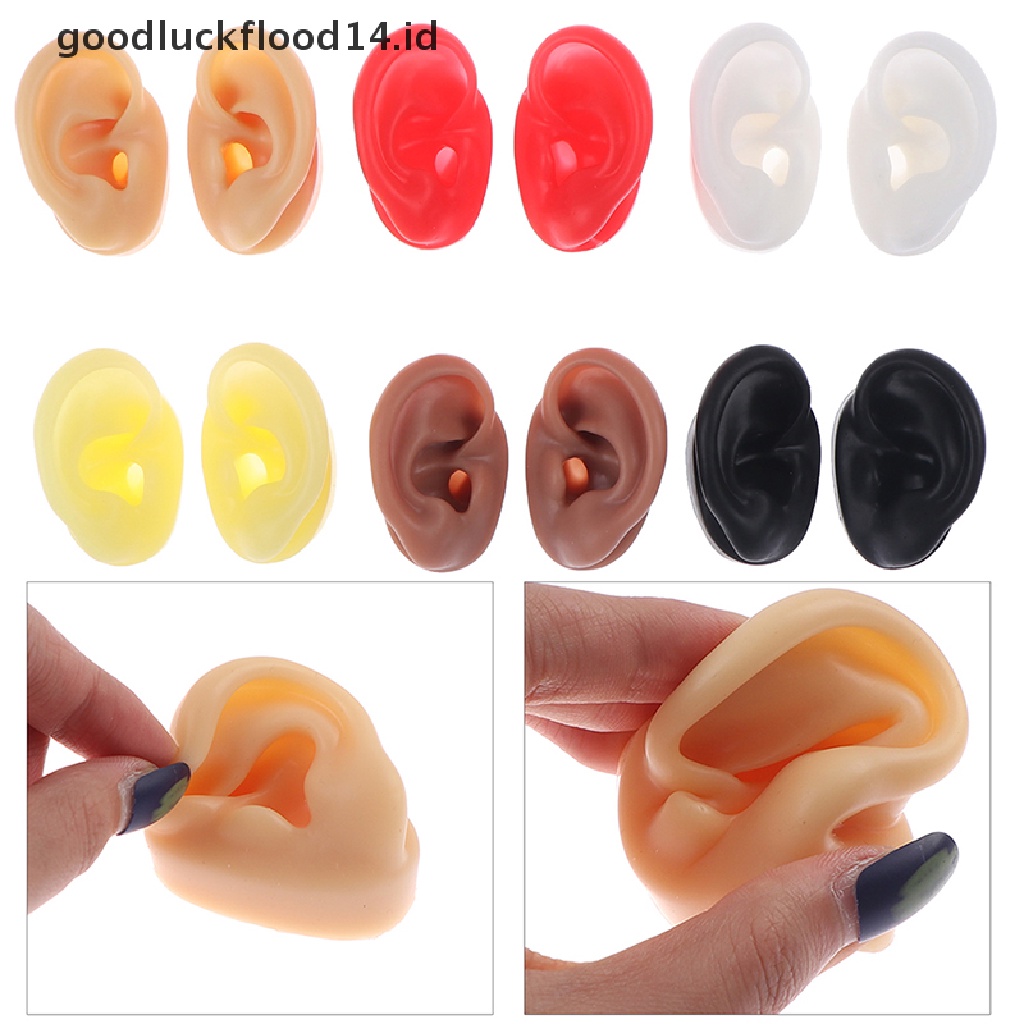 [OOID] 1X Silicone Ear Model Practice Piercing Tools Ear Stud Display Tool Body Jewelry ID