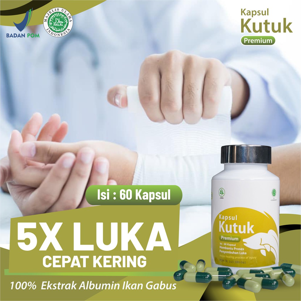 Paket 5 Botol KAPSUL KUTUK PREMIUM || Obat Pasca Operasi Caesar Langsung Kering Original