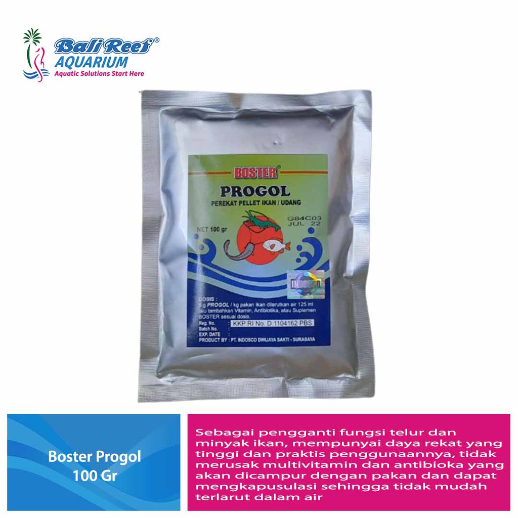 Boster Perekat Pelet Ikan Boster Progol 100 Gram