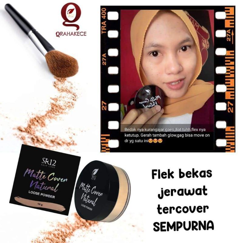 SR12 MATTE COVER NATURAL LOOSE POWDER / BEDAK TABUR SR12