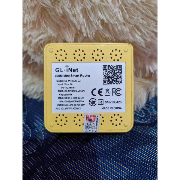 Portable Wireless Mini Smart Router. GL Inet - GL-MT300N-V2 (GL-INET MANGO) LEDE/Open-WRT