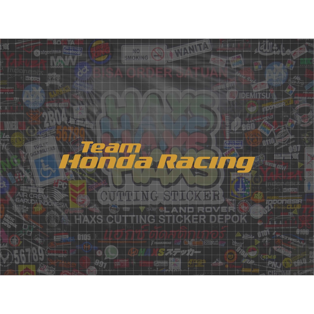 Cutting Sticker Team Honda Racing Ukuran 25 Cm Untuk Motor Mobil