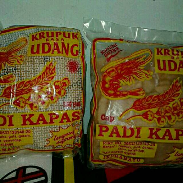 

Kerupuk krupuk udang mentah kecil padi kapas khas Cirebon netto 250 gram