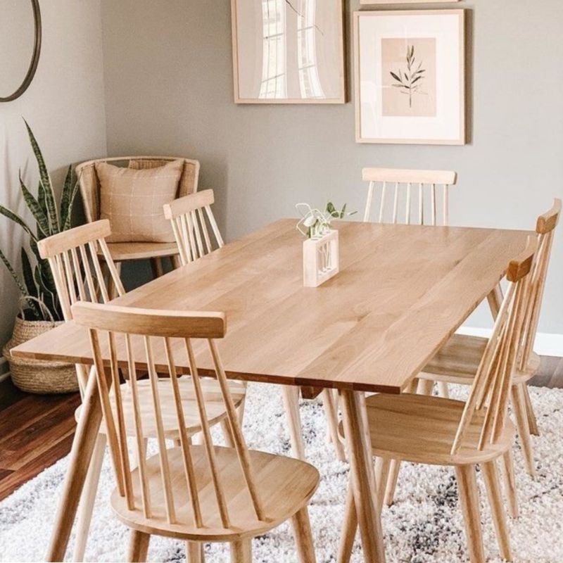 MEJA MAKAN MINIMALIS MODERN KAYU JATI || MEJA MAKAN KAYU