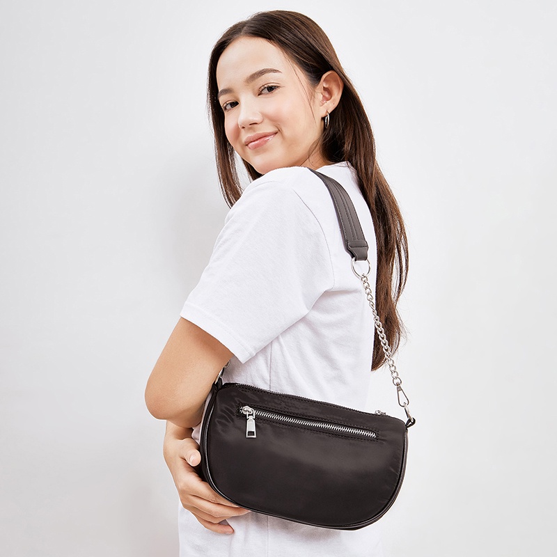 New KKV - Tas Shoulder Bag Tas Bahu Wanita Multipurpose Underarm Bag Black Best Quality