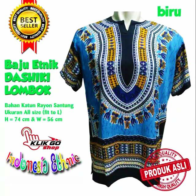 Baju Etnik Dashiki Motif Warna Hippies Boho Batik Pria Wanita Shopee Indonesia