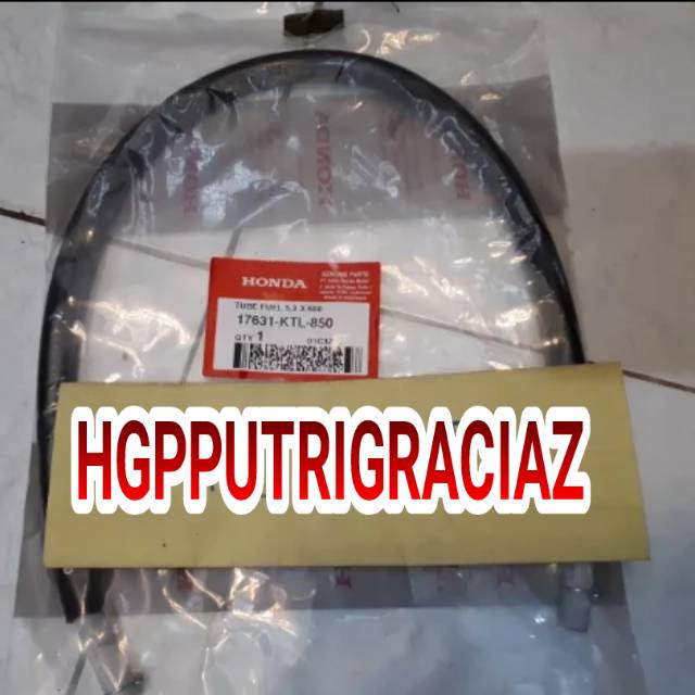 selang bensin 5.3 x 600 supra fit new revo 100 ORI AHM 17631KTL850 Graciaz
