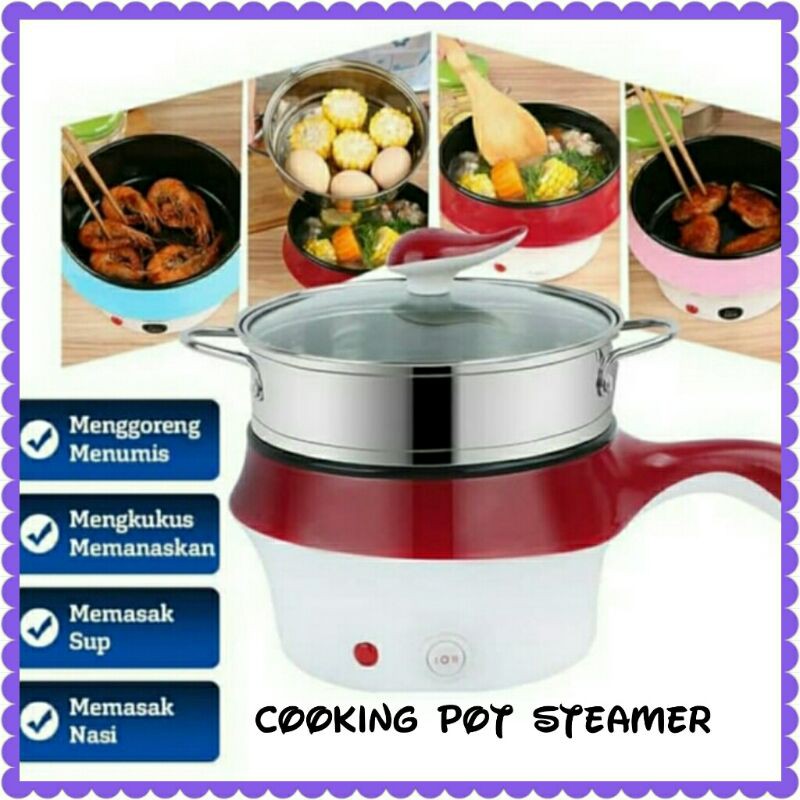 Panci Elektrik Cooking Pot Steamer Fry Pan