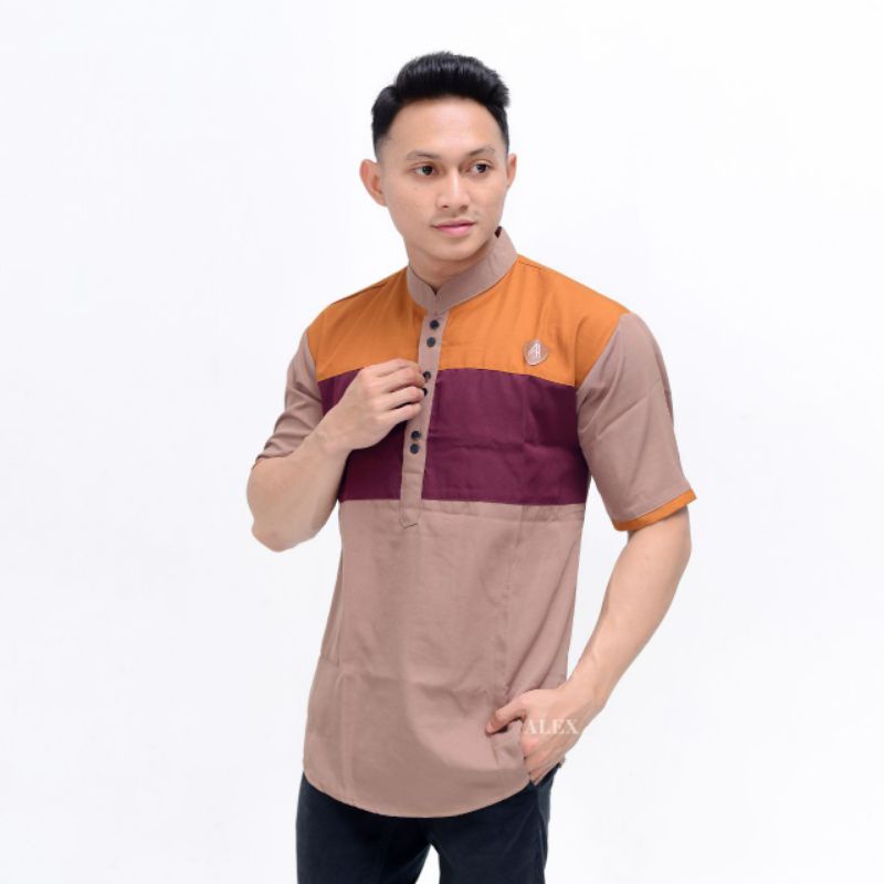 Baju Koko Kurta Pria Lengan Pendek Bahan Toyobo Terbaru Dan Terlaris