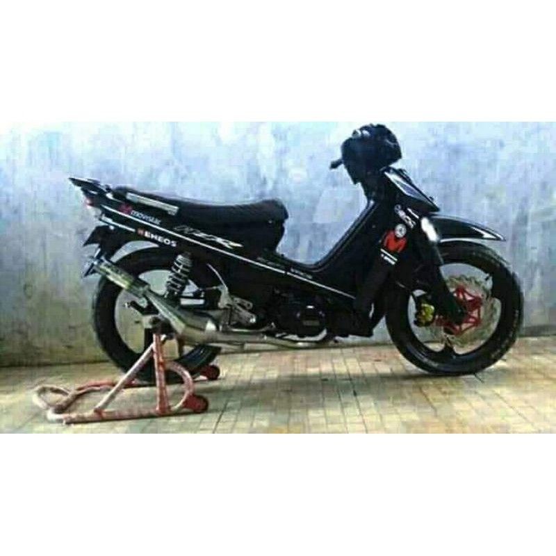 striping sticker standar Yamaha Fiz R Movistar hitam