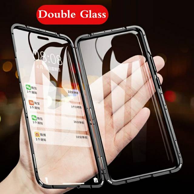 Case Magnetic DEPAN BELAKANG Samsung S20 Ultra Premium Case 2in1 Double Glass