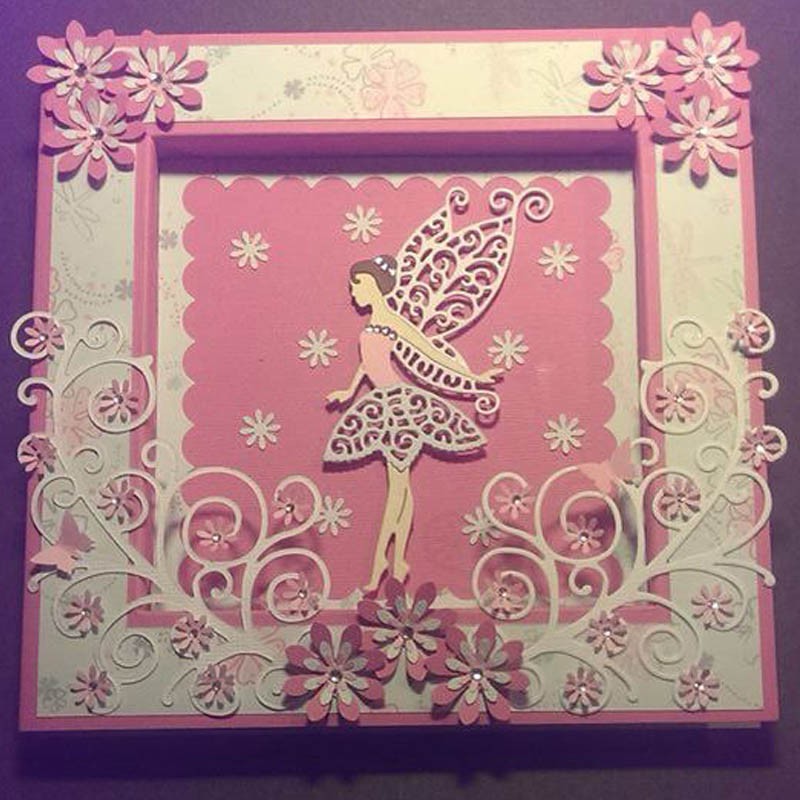 

Free Ongkir Fairy wing girl Carbon steel Cutting Dies Stencil Craft for DIY Creative Scrapbook Cut