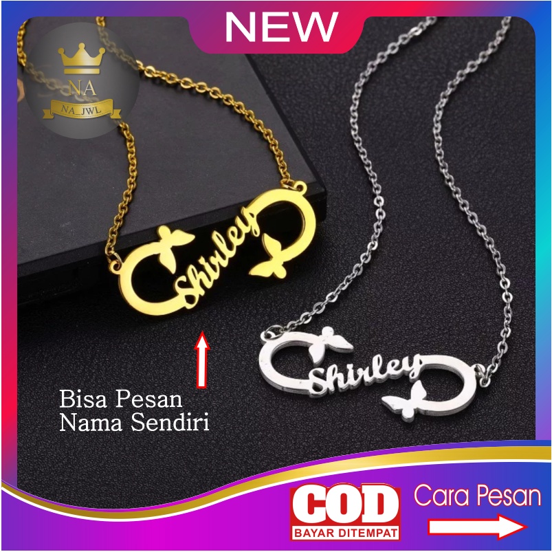 Kalung Anti karat Titanium custom nama