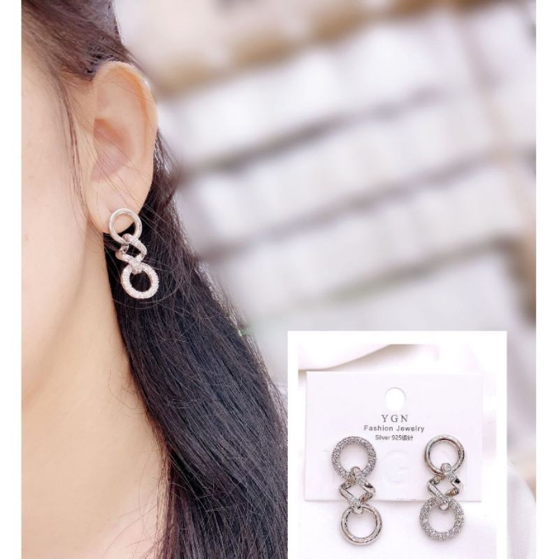 Anting Silver925 Perak Premium Quality 03 Anti Karat Anti Alergi Earring at07