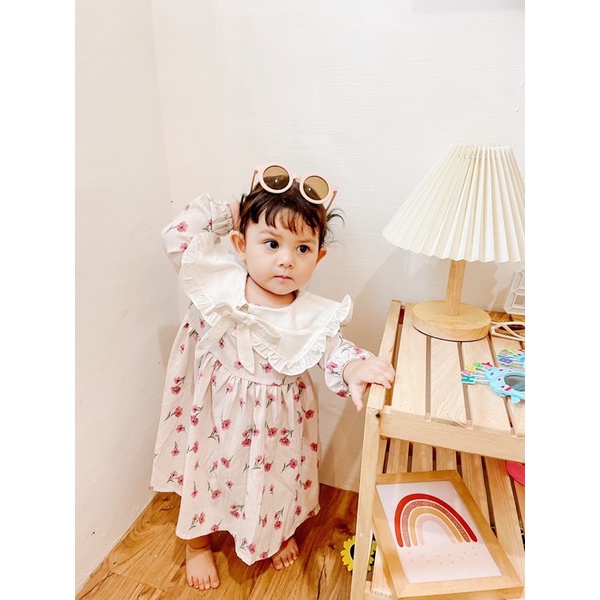 dress anak perempuan lengan panjang tunik bayi perempuan cewek 1-3 tahun baby FREYA DRESS MONA