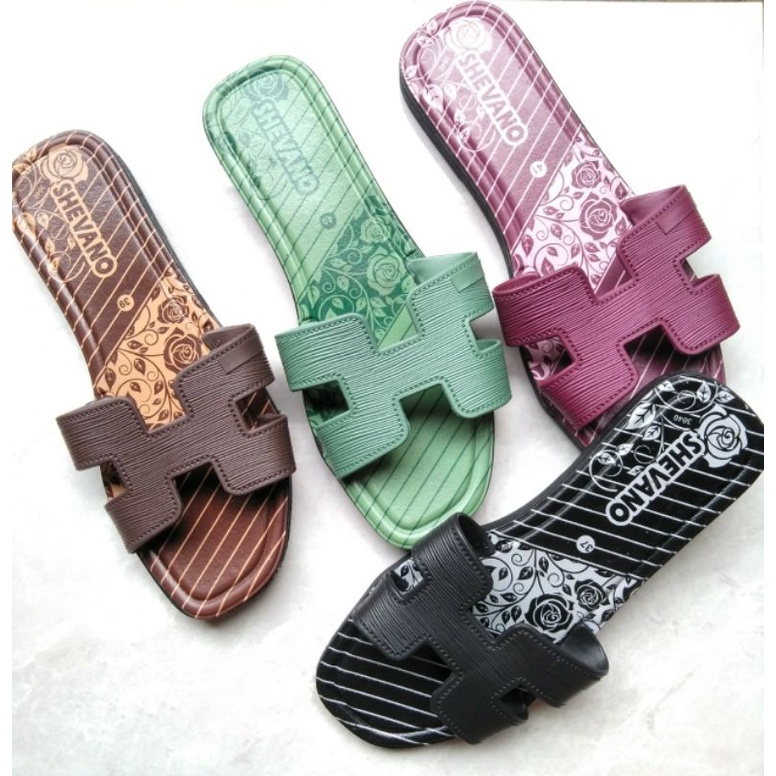 Sandal Wanita Sandal Slop Karet (Shevano) Murah