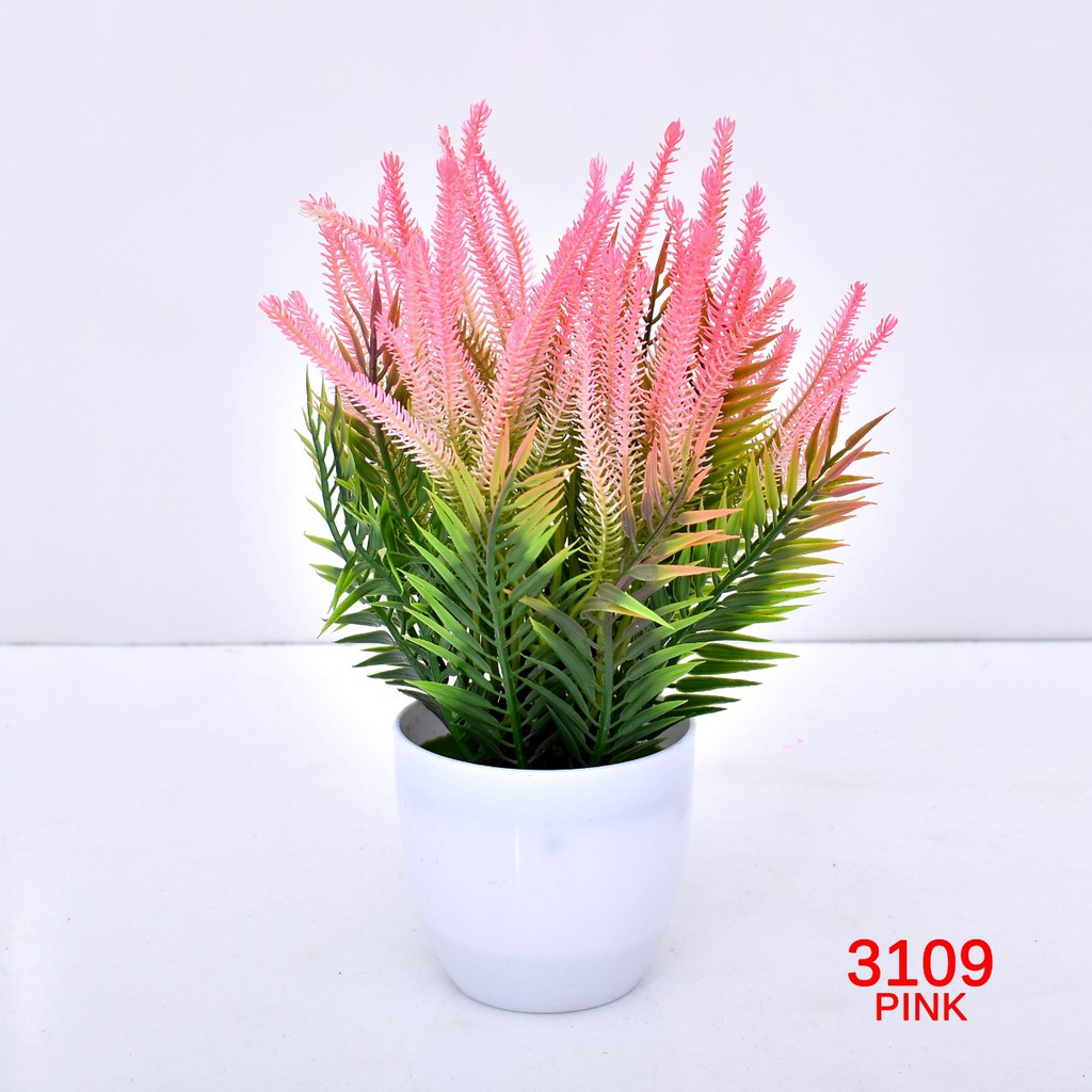 TIB / COD P3109 TIB / BUNGA PLASTIK / BUNGA TANAMAN DEKORASI-PINK