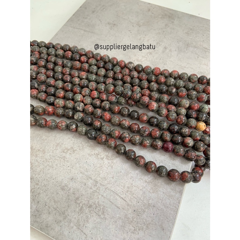 batu brown malachite 10mm malakit cokelat aksesoris bahan kreasi akik