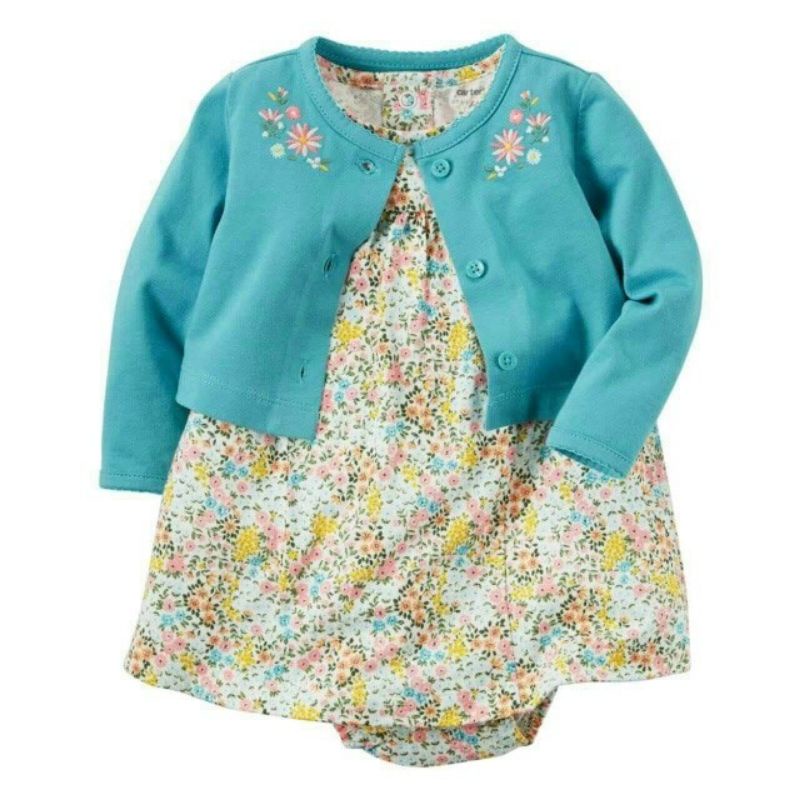 DRESS ROMPER CARDIGAN CARTER'S ANAK BAYI CEWEK C1037-12