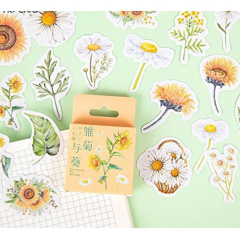 

Label Stickers - Daisy and Sunflower (46pcs )