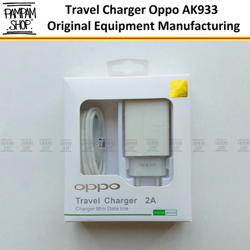 Travel Charger Oppo Colokan Indonesia 2A Original AK933 Micro USB F3 F5 A57 F1 A53 A59 Fast Charging