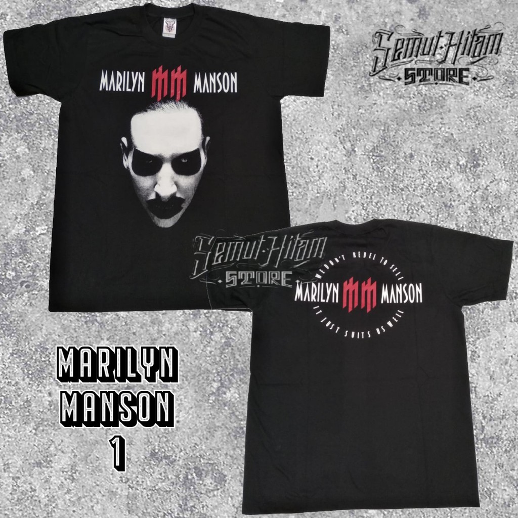 Kaos MARILYN MANSON Builtup Band Musik Metal PRAPATAN REBEL ORIGINAL