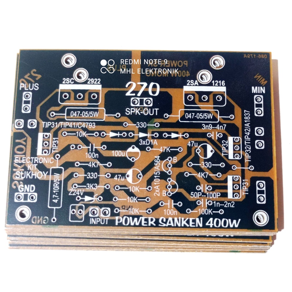 PCB Power SANKEN 400W Mono SAFARI Mono 270