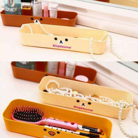 Rilakkuma Long Storage / Tempat Penyimpanan Sendok Garpu ATK