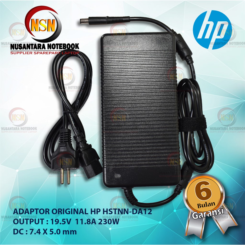 Adaptor Original HP HSTNN-DA12 19.5V 11.8A 230W DC 7.4 X5.0mm