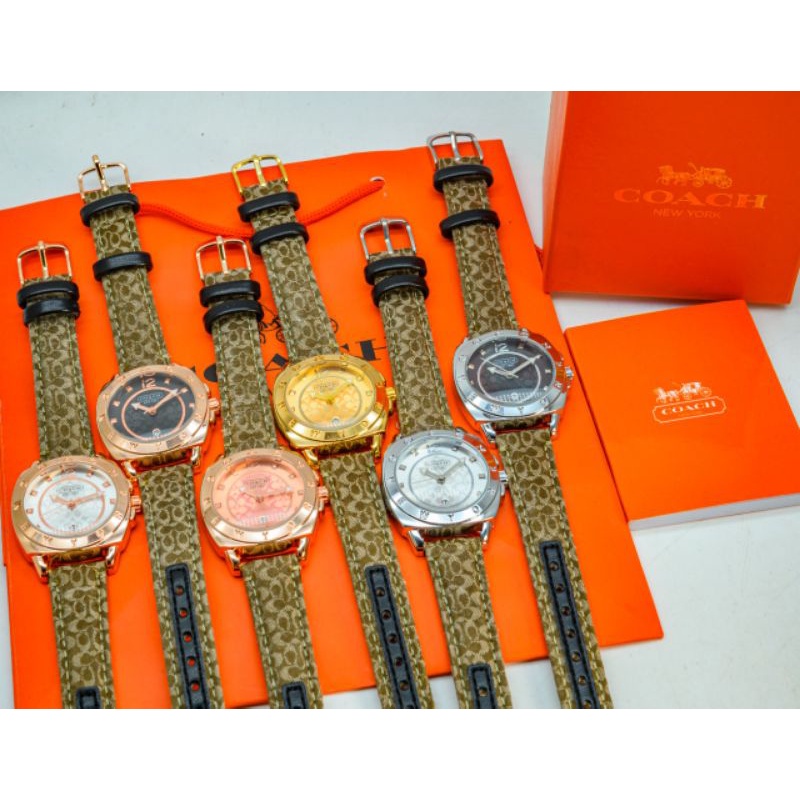 Jam Tangan Coach Jam Tangan Cewek Fashion Jam Tangan Wanita Coach+Box+Buku+Paperbag