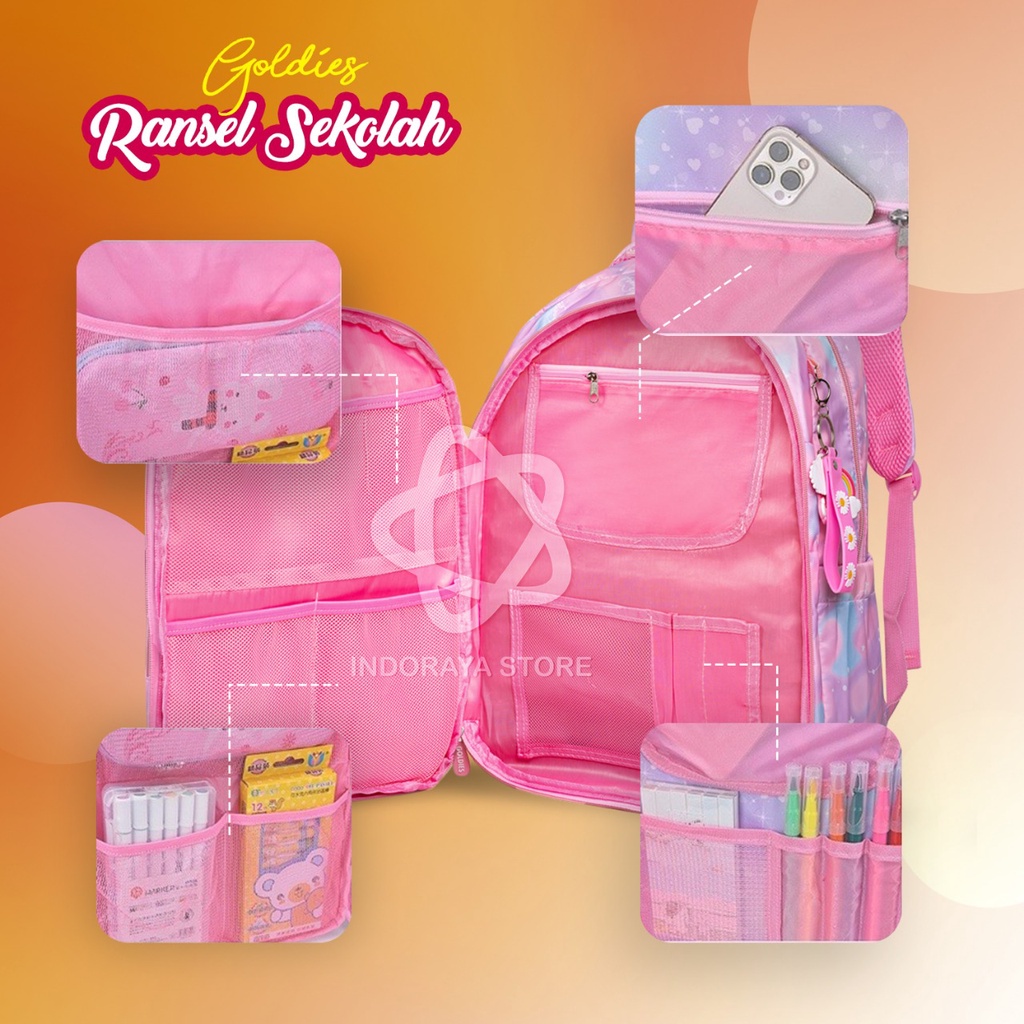 Tas Ransel Sekolah Anak Perempuan SD SMP SMA Model Korea Fashion Import