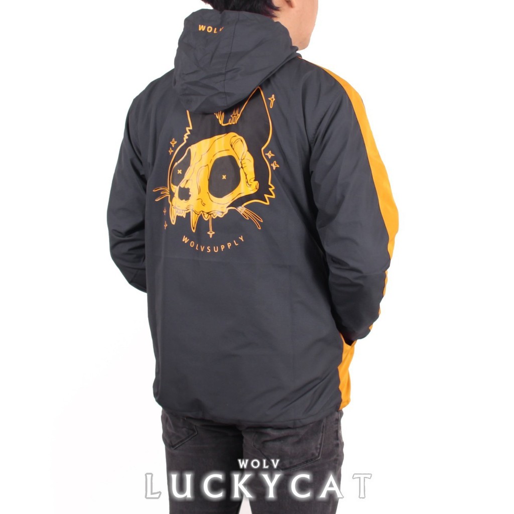 AKN - JAKET OUTDOR PRIA ANTI AIR / JAKET LUCKY CAT ANTI ANGIN / JAKET MOTOR ORIGINAL DISTRO WOLV