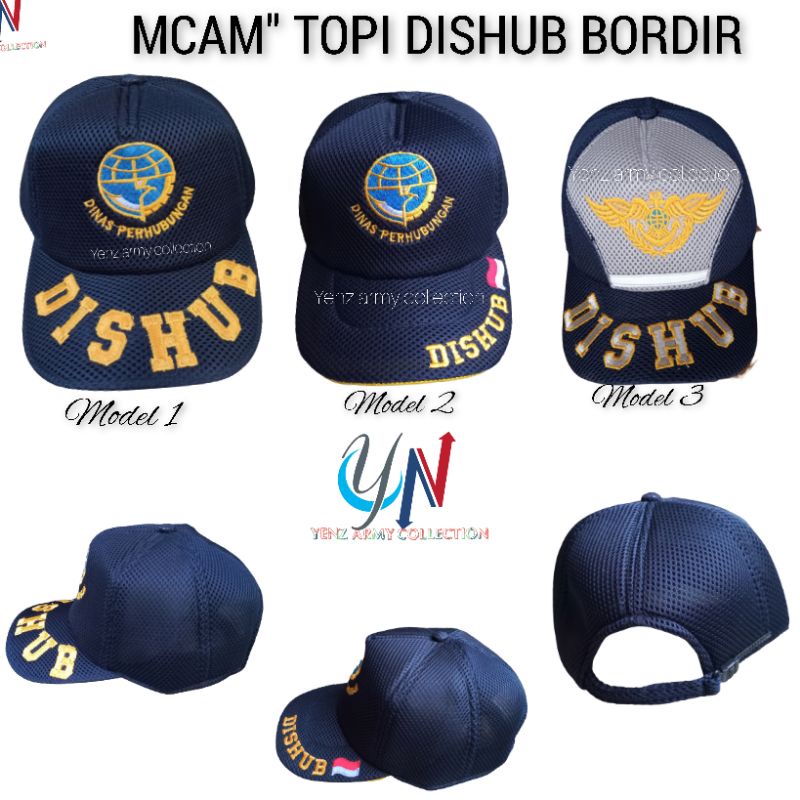 Topi jaring dishub full bordir topi jaring perhubungan topi jaring kombinasi