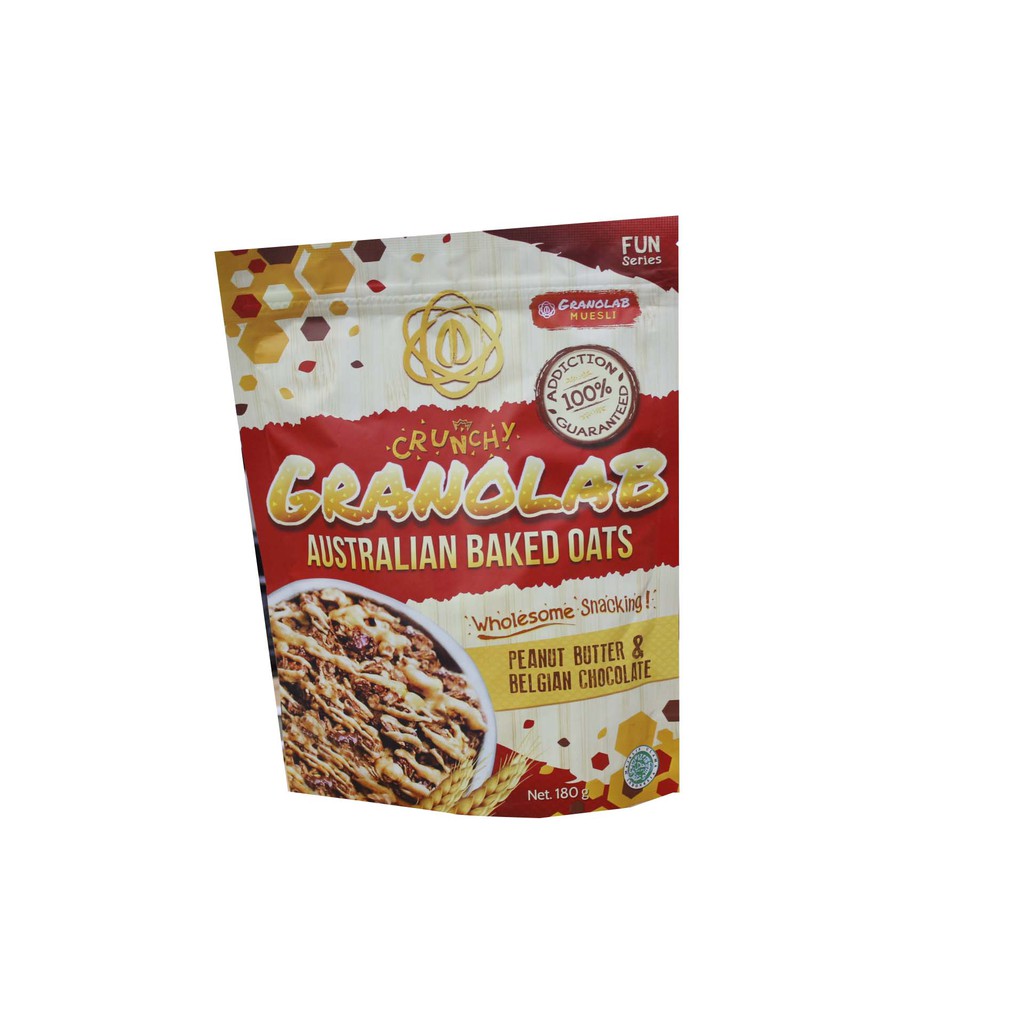 

CRUNCHY GRANOLAB BAKED OATS PEANUT BUTTER & BELGIAN CHOCOLATE 180G