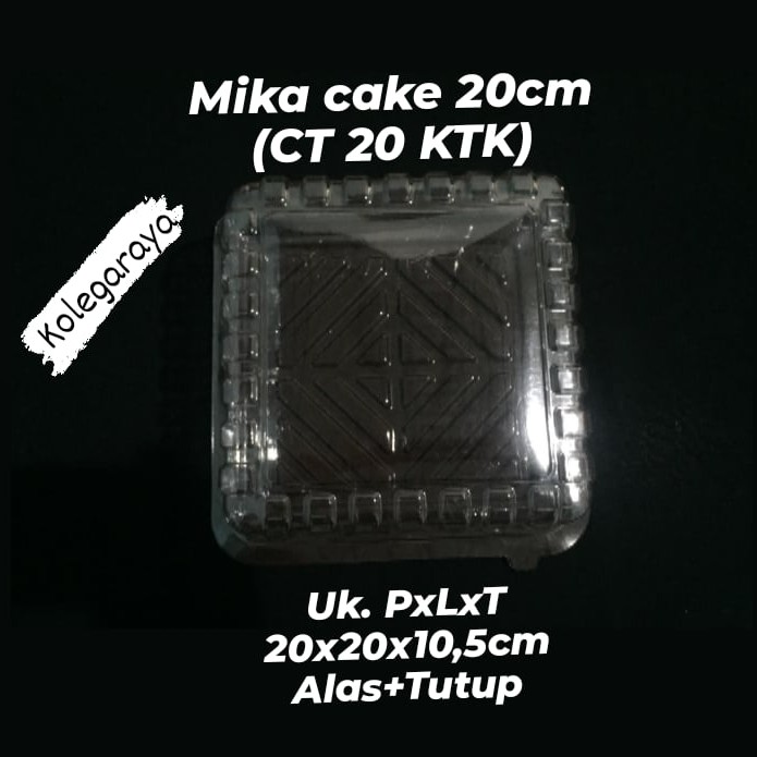 Mika Kue Tart Cake Black Forest &quot;KOTAK&quot; CT20 Isi 10PCS Warna Coklat Alas dan Tutup