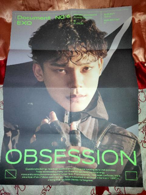 Ready FOLDED POSTER Obsession EXO ver chen