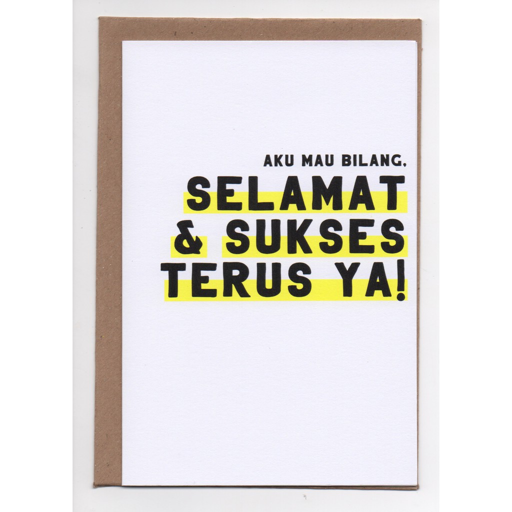 Jual Kartu Ucapan Selamat Dan Sukses Congratulations Kamu Folded