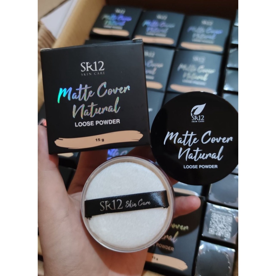 LOOSE POWDER MATTE COVER NATURAL SKINCARE SR12 BEDAK TABUR