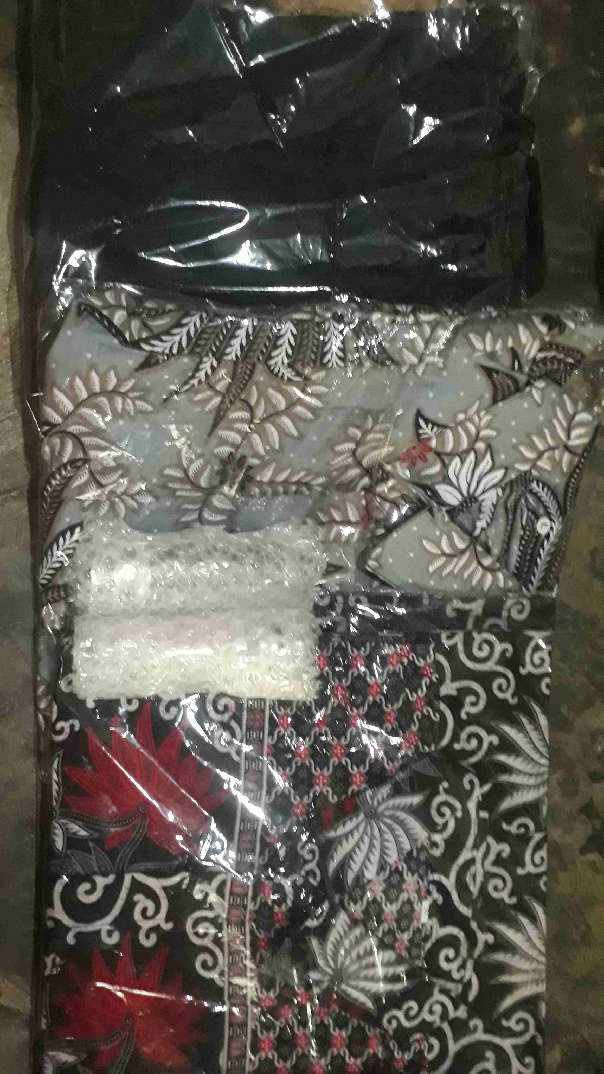 Kemeja Batik Pria Lengan Panjang Size M L Xl Xxl  Bswart Batik Hrb026 Kenongo Hem Panjang Padi