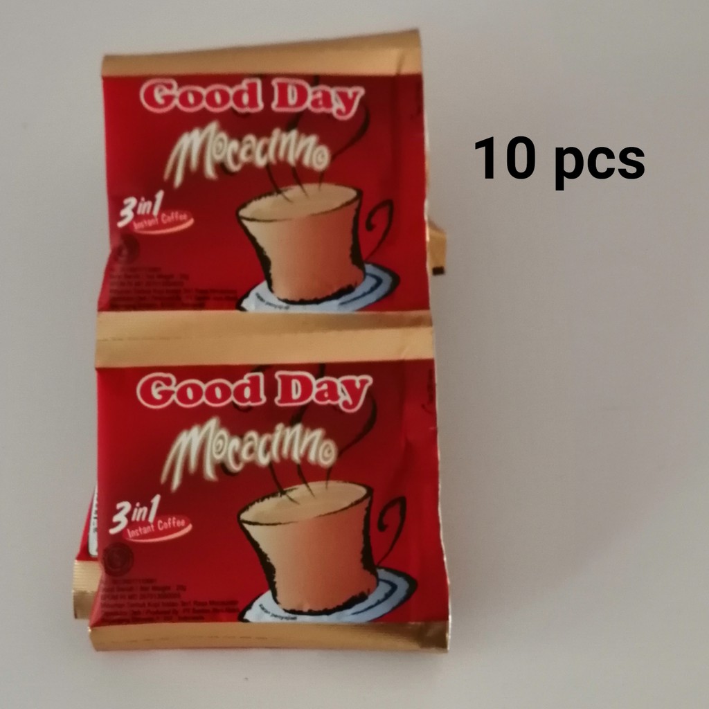 

Kopi Good Day Mocacinno 3 in1 1 renceng isi 10 pcs x 20 gr