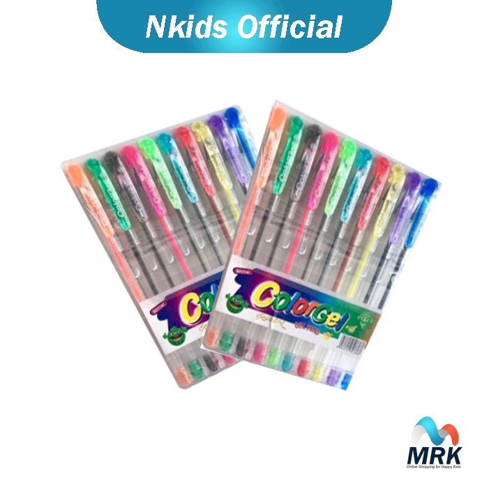 

10 PCS Pulpen Colorgel Murah Anak Sekolah SD / SMP / SMA