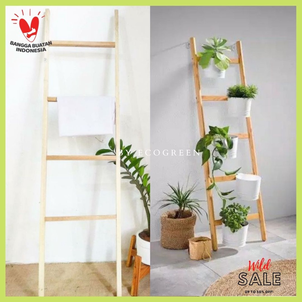 Tangga Hiasan / Solid Wood Ladder Craft / Tangga dekorasi / hiasan dinding / Tangga Kayu Jati W001