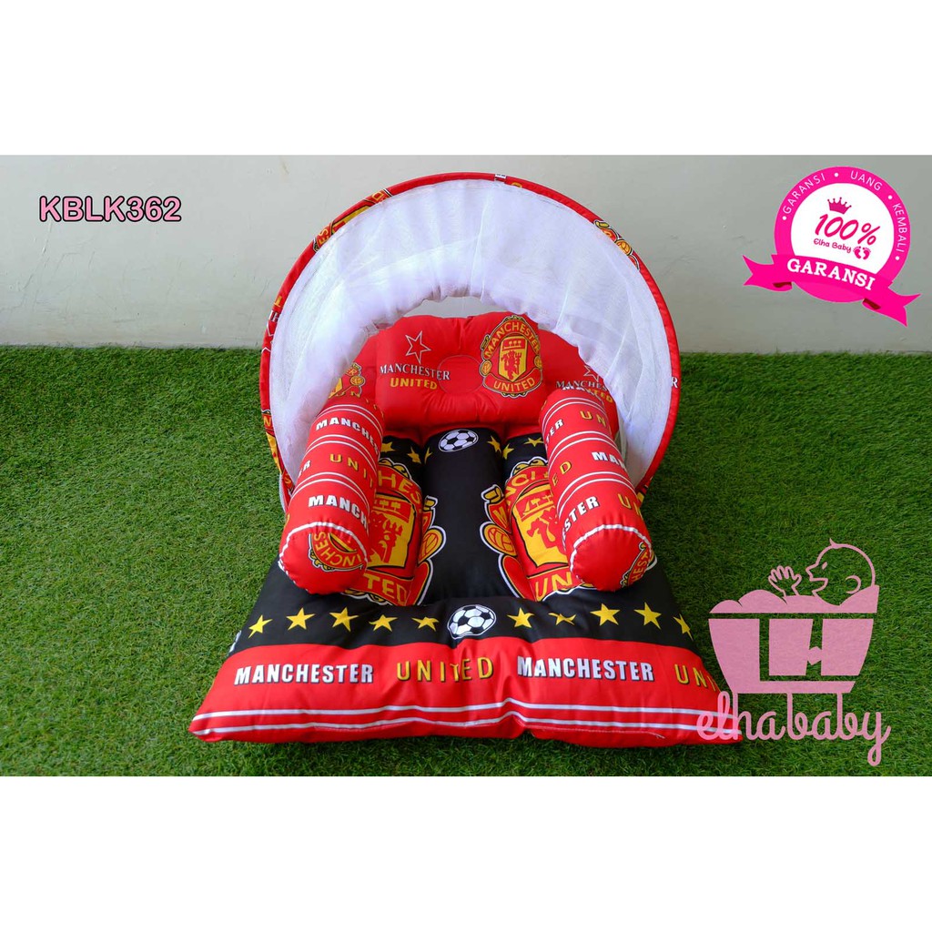 Kasur Bayi Motif Bola Set Bantal Kelambu | Perlengkapan Tempat Tidur Baby Newborn Kblk362