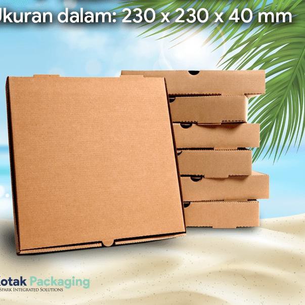 

Langsung Dibeli [-9.9-] Kardus Pizza - Kotak Pizza - 23 x 23 x 4 cm Polos - Kraft Cokelat - Karton