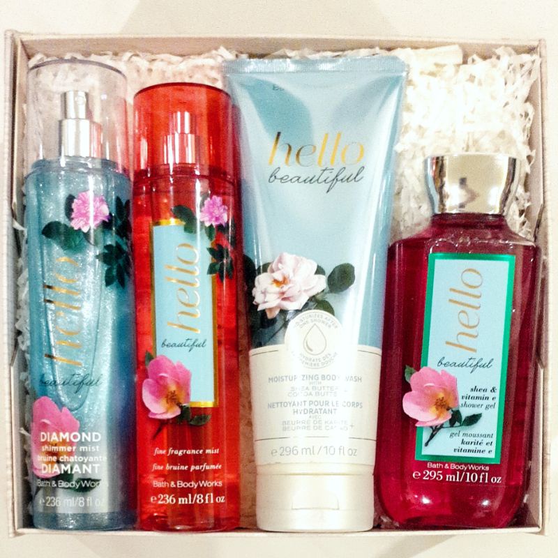BBW HELLO BEAUTIFUL GIFT SET PAKET BATH &amp; BODY WORKS