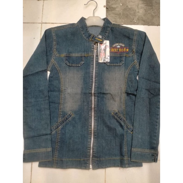 jaket levis cewek bahan strit size;L,XL