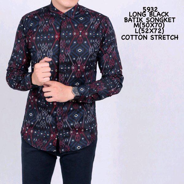 BIG SALE 4.4 New Arrival Distro Batik Pria Bordir Sogan Batikaf Notoarto Batik Ipnu-Ippnu Hem Pria-SALJU HITAM