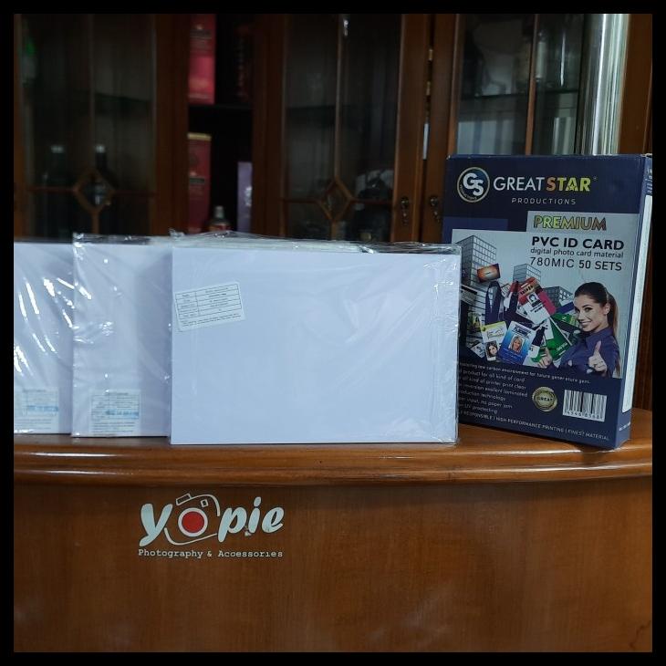 

TERLARIS BAHAN ID CARD / PVC KERTAS ID CARD 1 PAK ISI 50 PC UKURAN A4 TERLARIS