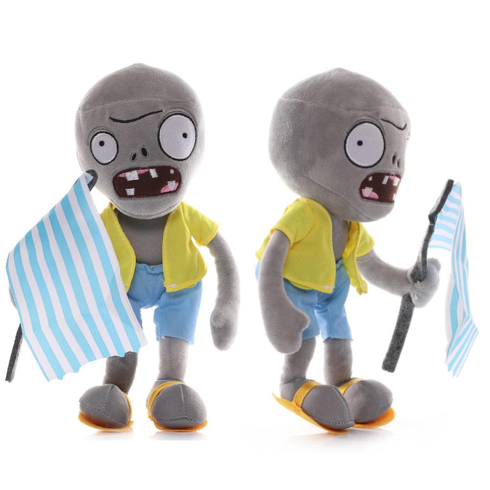 Timekey 30cm Game Plant VS. Mainan Boneka Stuffed Plush Kartun Zombies PVZ Lembut Untuk Hadiah Natal Anak G6H6